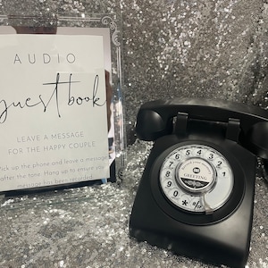 Audio Guestbook Phone Wedding Recorder a great addition to any special occasion Wedding Guestbook Black