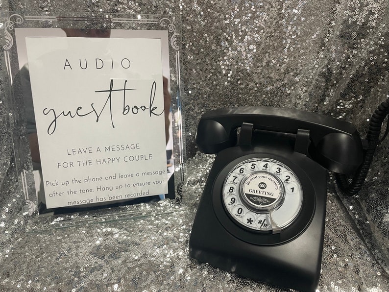 Audio Guestbook Phone Wedding Recorder a great addition to any special occasion Wedding Guestbook Black