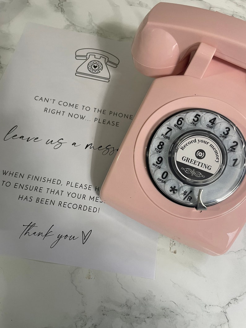 Audio Guestbook Phone Wedding Recorder a great addition to any special occasion Wedding Guestbook Pink