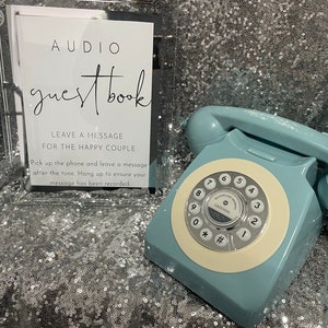 Audio Guestbook Phone Wedding Recorder a great addition to any special occasion Wedding Guestbook Blue