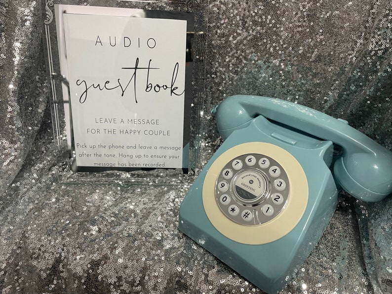 Audio Guestbook Phone Wedding Recorder a great addition to any special occasion Wedding Guestbook Blue
