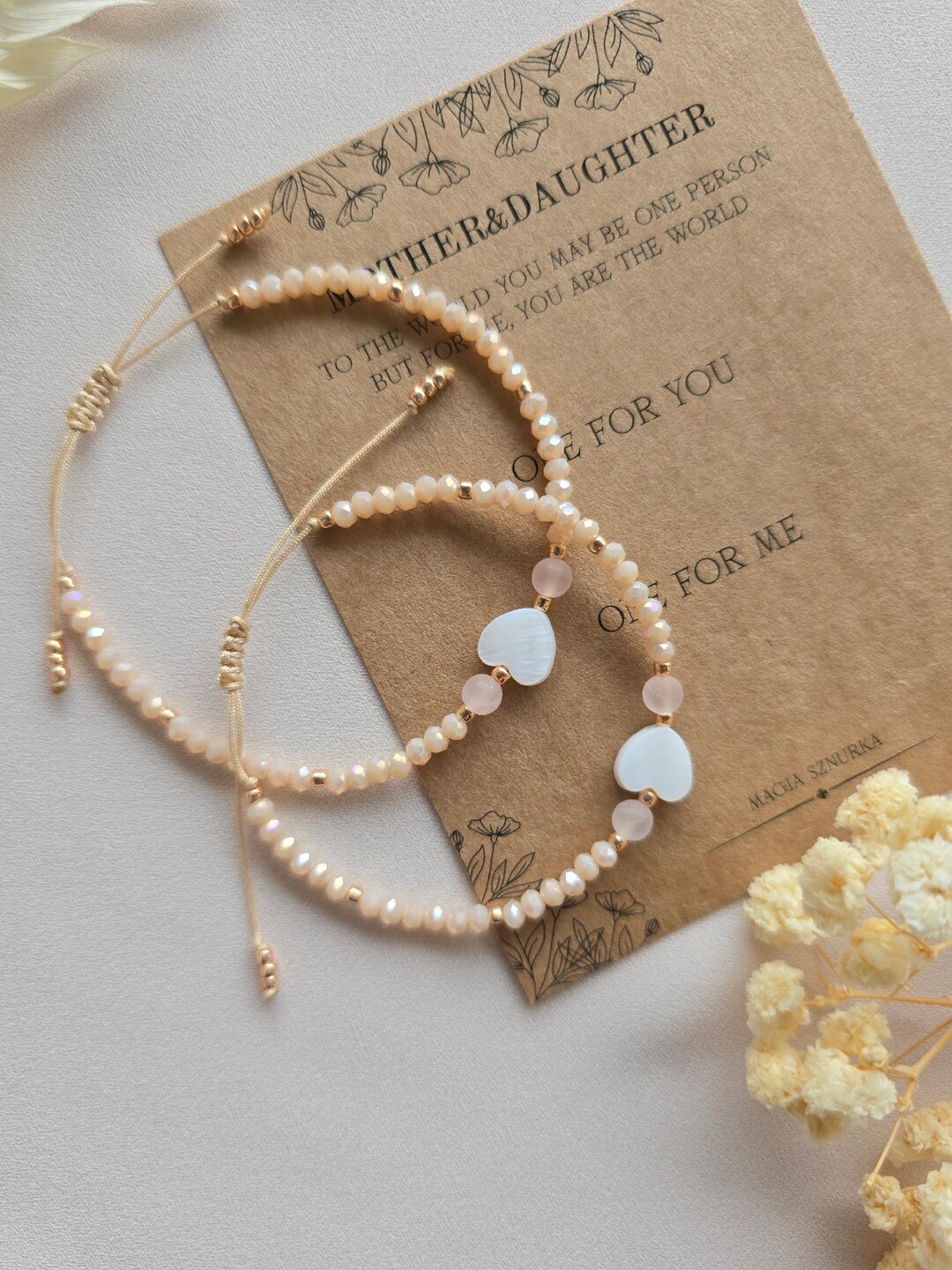 Set Bracciali Mamma E Figlie (2 O 3) - Regolabili, Senza Nichel - Confezione Regalo Con Biglietto E Bustina
