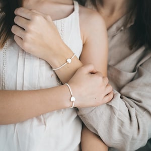 母娘ブレスレットセット、ママと子供のためのお揃いのブレスレット、家族のためのお揃いのギフト、ファミリーブレスレットセット、ハートブレスレット