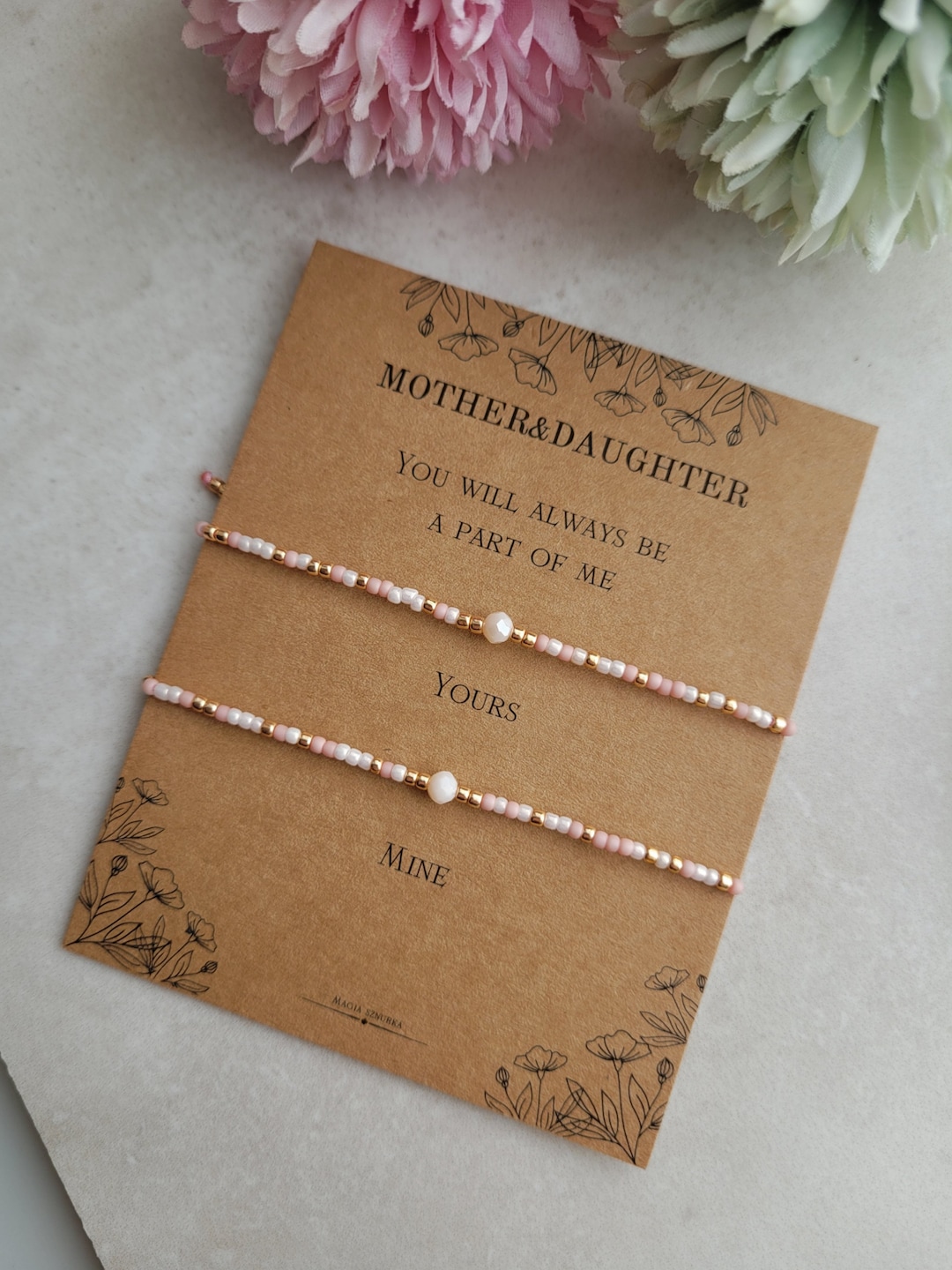 Mother Daughter Bracelet Set Matching Bracelet for Mom and Etsy — free download