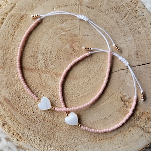 Mother Daughter Bracelet Set, Matching bracelet for Mom and baby, Matching gift for Mommy and me, Mother of pearl