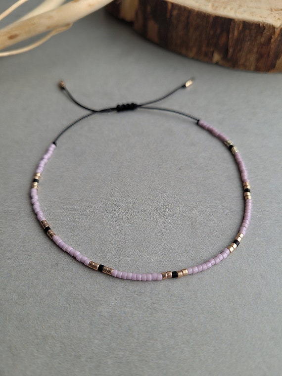 Adjustable String Bracelet, Seed Bead Bracelet, Tiny Beaded Bracelets,  Layering Bracelet, Friendship Bracelet, Minimalist Everyday Bracelet 