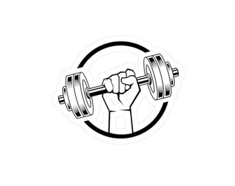 Gym Sticker Kiss-Cut Vinyl Decals Cool for Fitness Weightlifting Workout Water bottle or Gear Decor