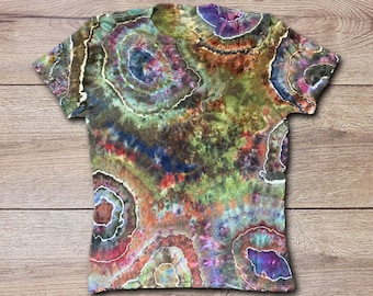 Earth Tone Geode Tie Dye T Shirt - Handmade & Customizable - Unique Tee Shirt Rock Pattern