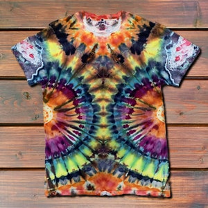 Double Peacock - Muck Dyed Tie Dye Shirt - Custom Made - Unique Creative Colorful Tee Shirts - Made to Order