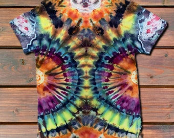 Double Peacock - Muck Dyed Tie Dye Shirt - Custom Made - Unique Creative Colorful Tee Shirts - Made to Order