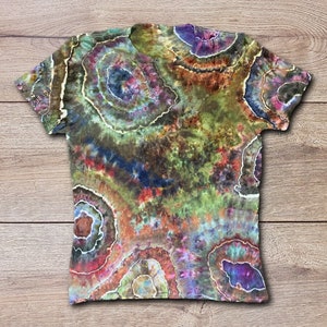 Earth Tone Geode Tie Dye T Shirt - Handmade & Customizable - Unique Tee Shirt Rock Pattern