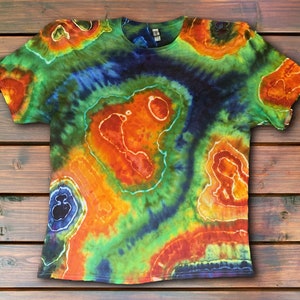 Colorful Geodes Tie Dye T Shirt Handmade & Customizable Unique Vibrant Tee Shirt image 3