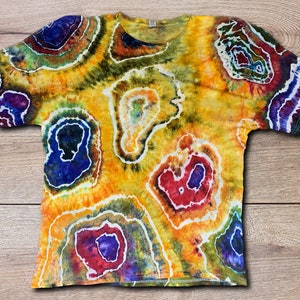 Colorful Geodes Tie Dye T Shirt Handmade & Customizable Unique Vibrant Tee Shirt image 5