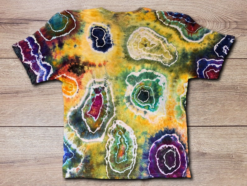 Colorful Geodes Tie Dye T Shirt Handmade & Customizable Unique Vibrant Tee Shirt image 6