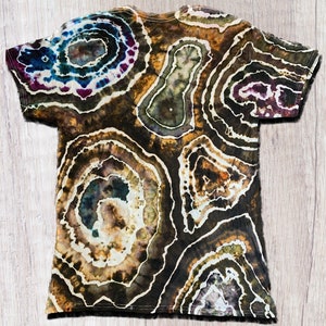 Earth Tone Geode Tie Dye T Shirt Handmade & Customizable Unique Tee Shirt Rock Pattern image 5