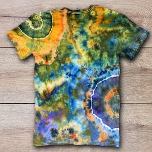 Colorful Geodes Tie Dye T Shirt Handmade & Customizable Unique Vibrant Tee Shirt image 1