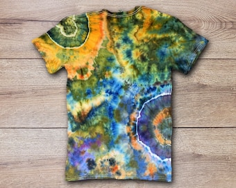 Colorful Geodes Tie Dye T Shirt - Handmade & Customizable - Unique Vibrant Tee Shirt
