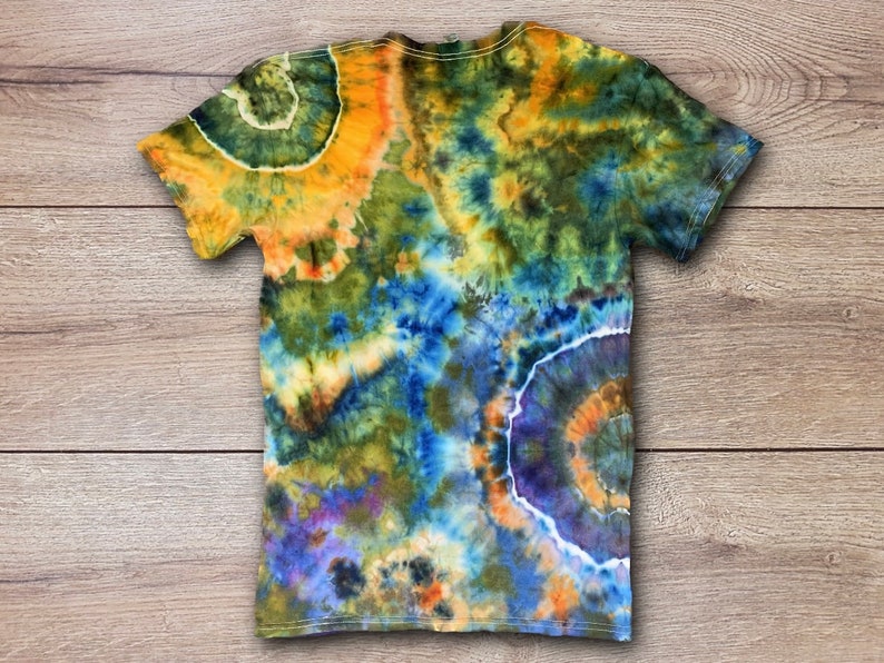 Colorful Geodes Tie Dye T Shirt Handmade & Customizable Unique Vibrant Tee Shirt image 1