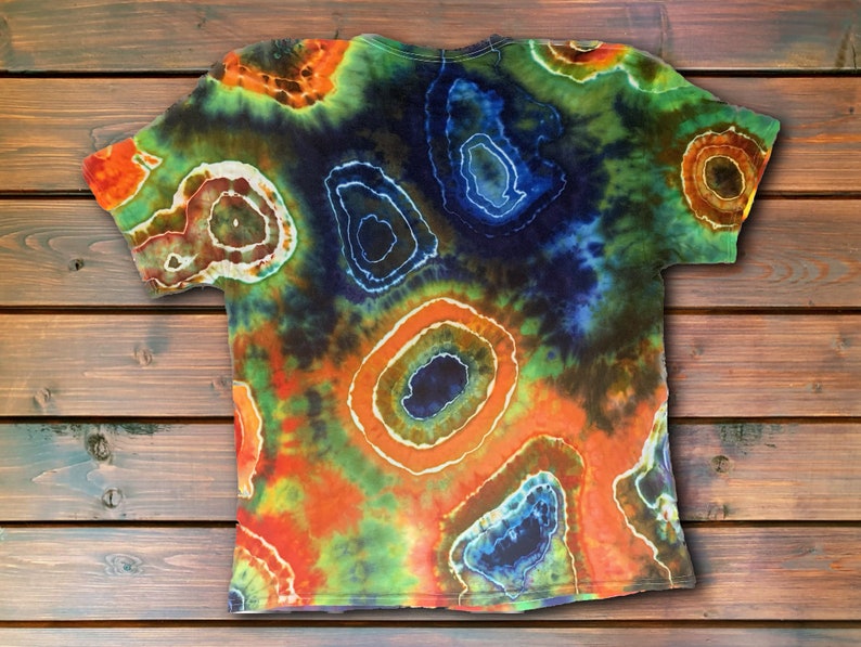 Colorful Geodes Tie Dye T Shirt Handmade & Customizable Unique Vibrant Tee Shirt image 4