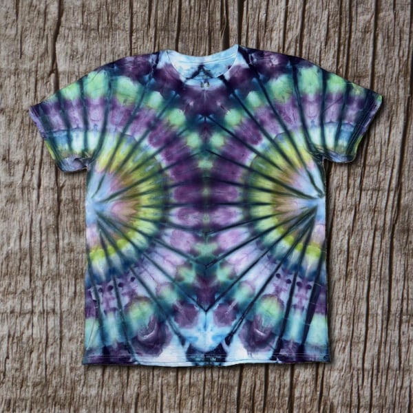 Double Peacock - Tie Dye Shirt - Custom Made - Unique Creative Colorful Tee Shirts