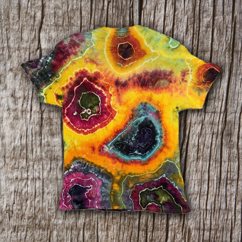 Colorful Geodes Tie Dye T Shirt Handmade & Customizable Unique Vibrant Tee Shirt image 8