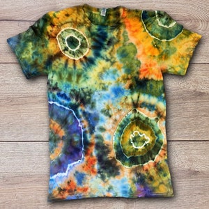 Colorful Geodes Tie Dye T Shirt Handmade & Customizable Unique Vibrant Tee Shirt image 2