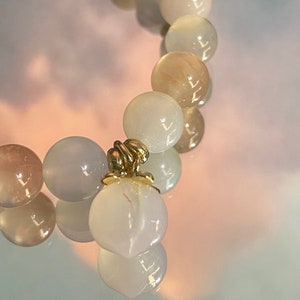 Flower Agate Bracelet w/ Yanyuan Charm [LIMITED]