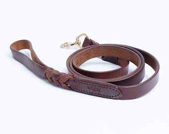 Genuine Leather Braided Leash | 6 Foot