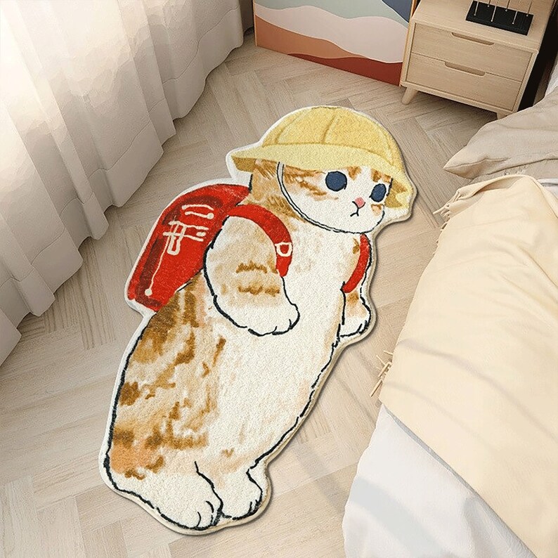 Home Decor With Our Funny Cat Anime Rug, Soft and Fluffy Addition to ...