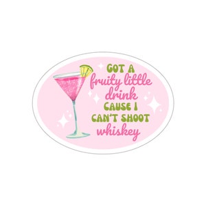 Fruity drink sticker - Carrie Underwood - Cosmopolitan Cocktail sticker - bachelorette gifts for her