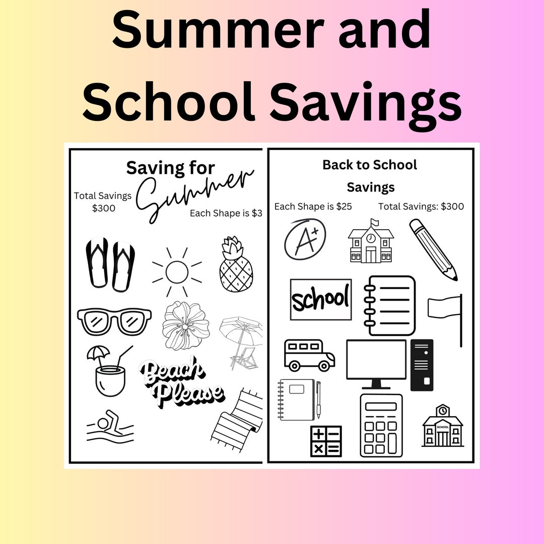 Summer Savings Challenge Back to School Savings Summer and School
