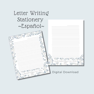 JW Letter Writing Stationery in Spanish, Papel para escribir letras en español