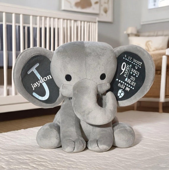 Peluche elefante personalizzato: ricordo delle statistiche di