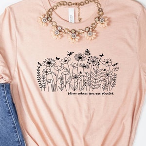 Wild Flowers Shirt, Wildflower Tshirt, Floral Shirt, Floral Tshirt, Wildflowers, Womens Tees, Ladies Shirts, Gift for Her
