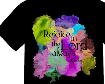 Rejoice Always Tee, Faith Shirt, Christian T shirt, Christian Shirts, Bible Verse, Easter Gift, Religious Gifts, Bible Verse Shirt
