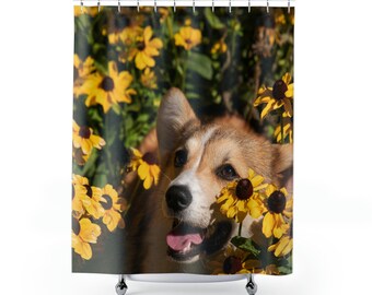 Corgi Shower Curtain, Corgi Shower Curtains