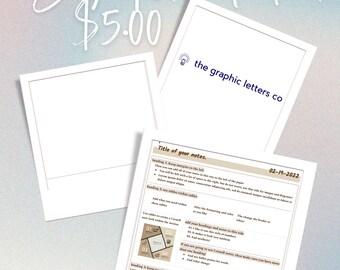 Notes Template Digital | Microsoft Word, PDF, Google Docs