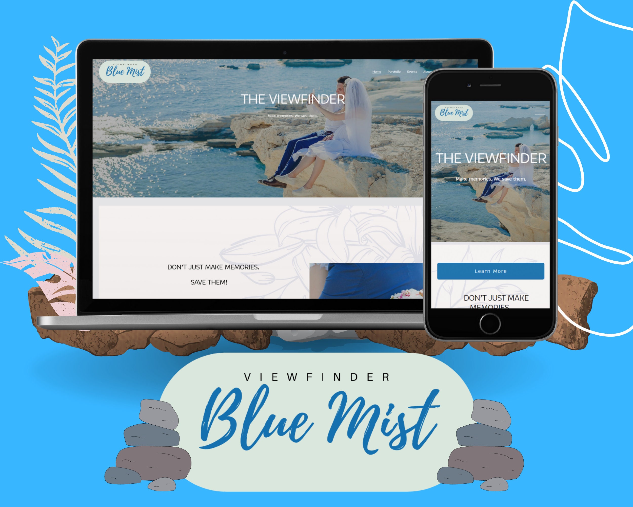 Squarespace 7.1 Squarespace Blue Template Wedding Template Etsy