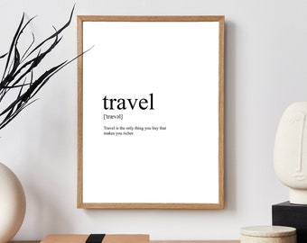 Travel Definition download or Print, Study definition funny print, Study Funny Definition, Funny Quote Poster, Digital Print Gift Idea