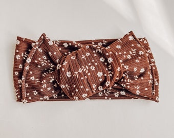 Brown Floral Headwrap