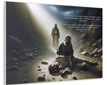 Good Samaritan Parable Digital Print - Spiritual Wall Art - Christian Home Decor