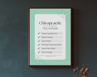 Chiropractic Side Effects Print, Minimalist Definition Art (PDF)