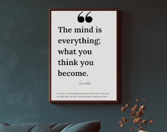 Socrates Quote Print, Minimalist Philosophy Wall Art (Digital Download)