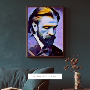 B.J. Palmer Impresión quiropráctica, Impresión de arte de pared, Impresión de oficina quiropráctica, Minimalista, Impresión casera, Impresión quiropráctica, Quiropráctico