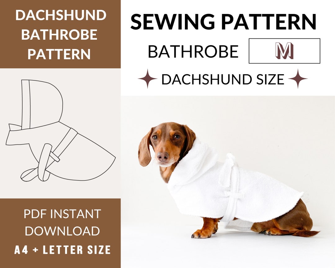 Dachshund Bathrobe Sewing Pattern M PDF Pattern Long Dog Etsy UK