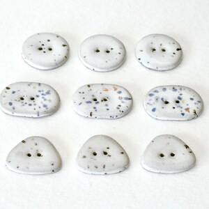 Set of speckled buttons