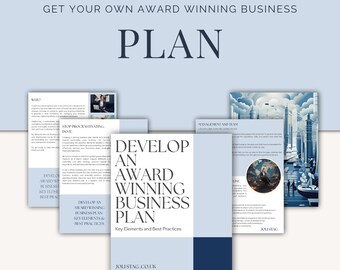 Develop an Award Winning Business Plan - With Examples!