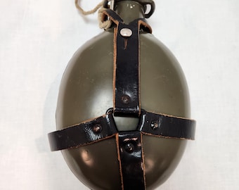 Botella cantimplora de aluminio vintage original del ejército eslovaco M 60