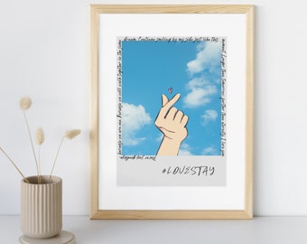 Lámina artística de Stray Kids #LoveStay: Decoración de habitación Kpop (Descarga digital)