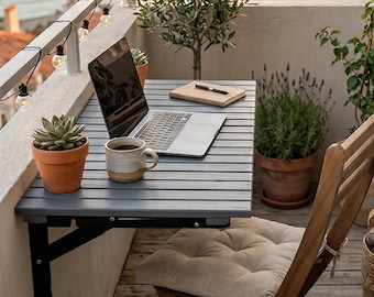 Wall Mounted Folding Desk for Small Spaces Handmade Murphy Desk for Home Office